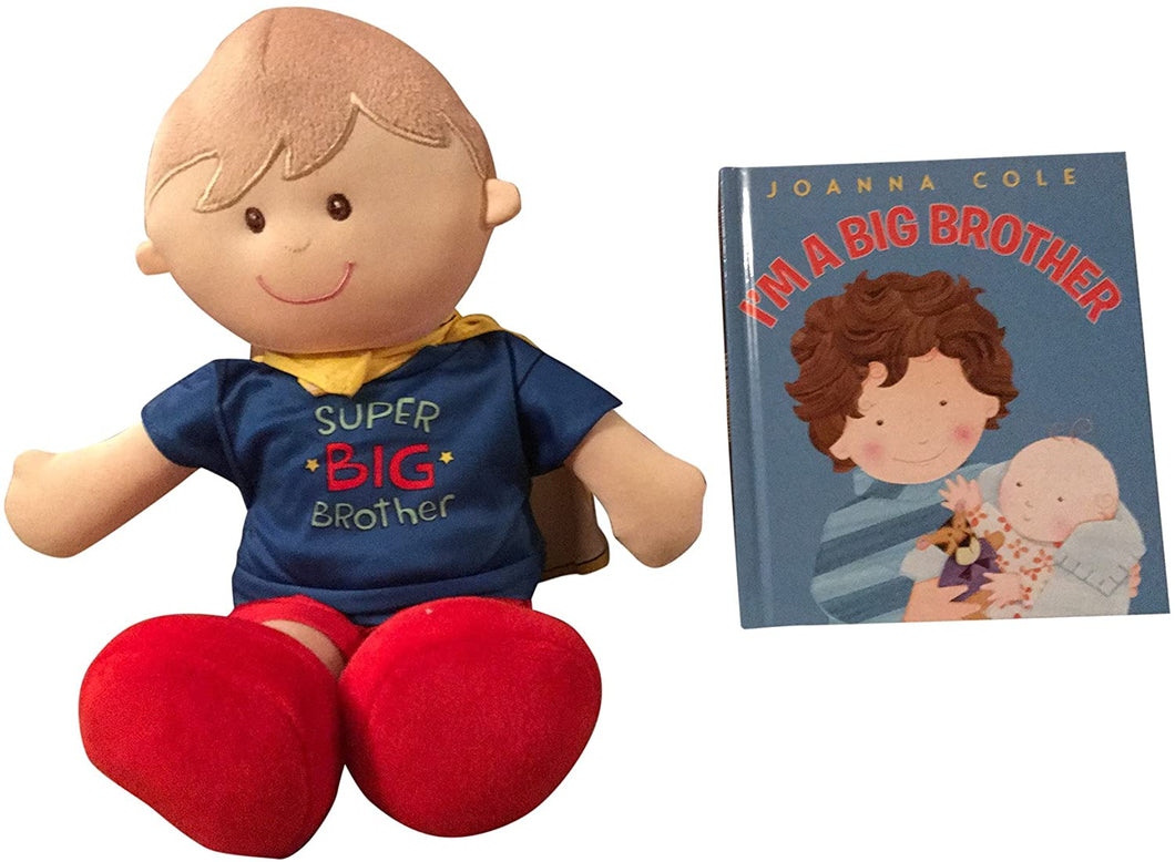 I Am a Big Brother Doll and Book Bundle