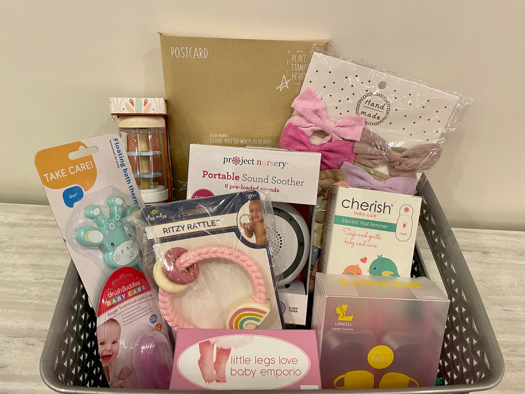 Newborn Girl Gift Basket